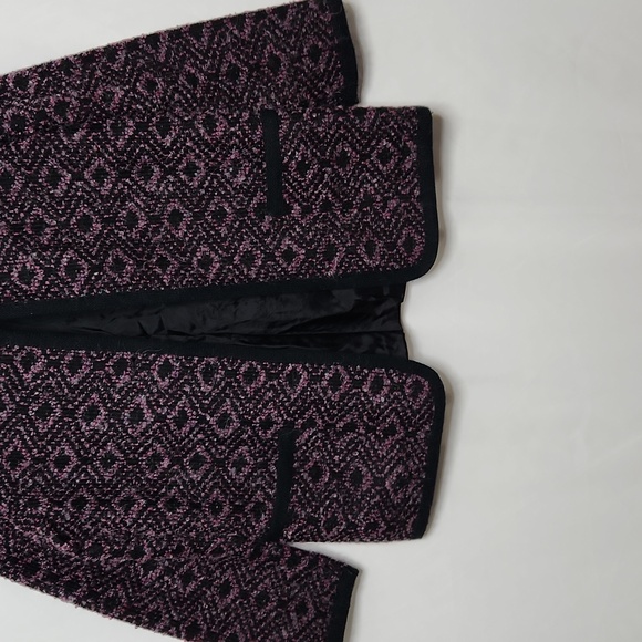 Koret Womens Vintage Wool Blend Blazer Size S Black/Pink/Gray Textured Weave Bus - Picture 14 of 15